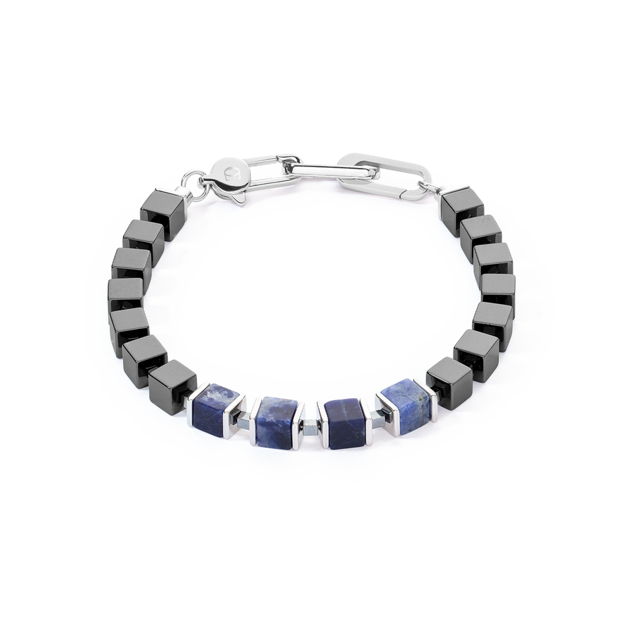 Unisex bracciale precious cubes blu