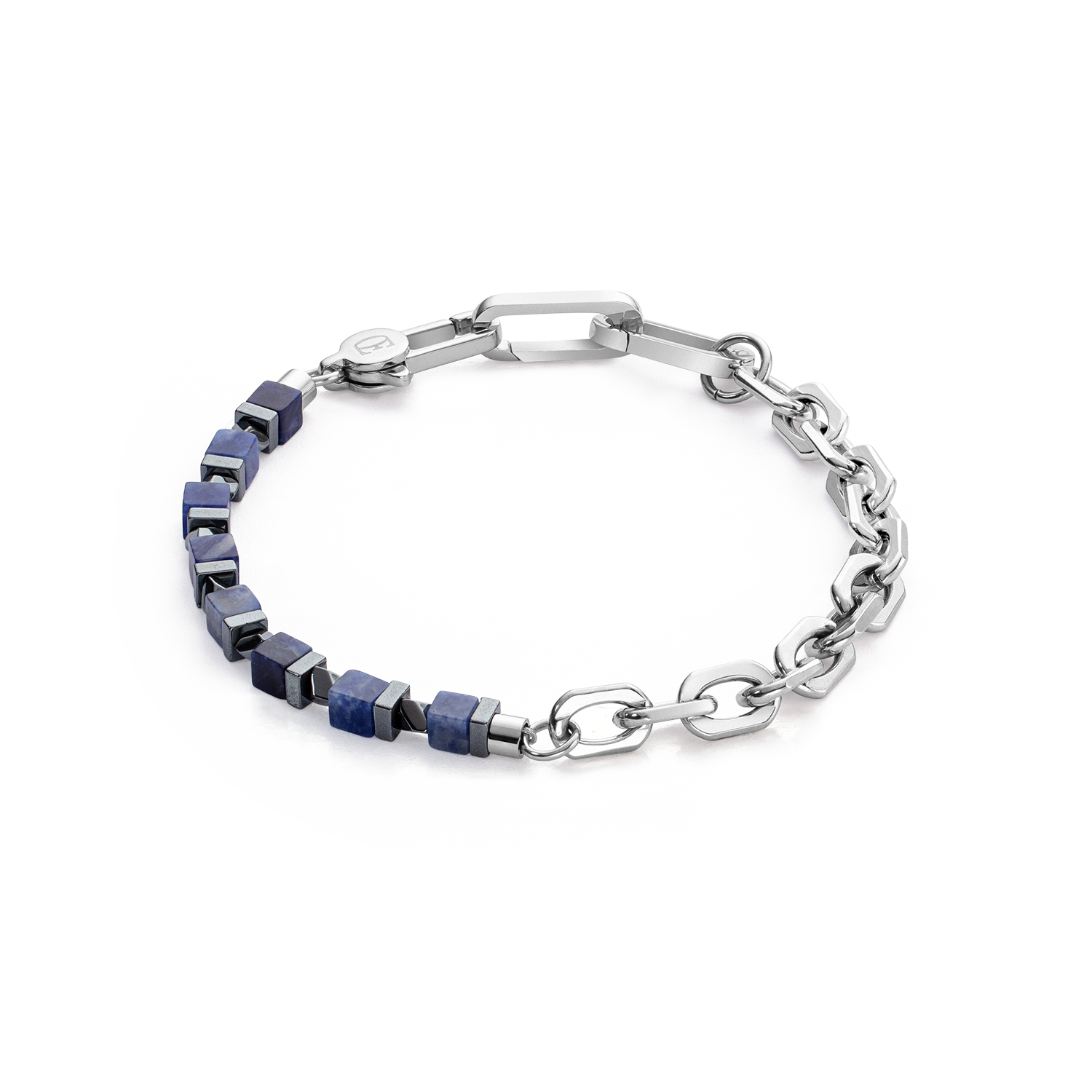 Bracciale Precious Fusion link chain blu-argento
