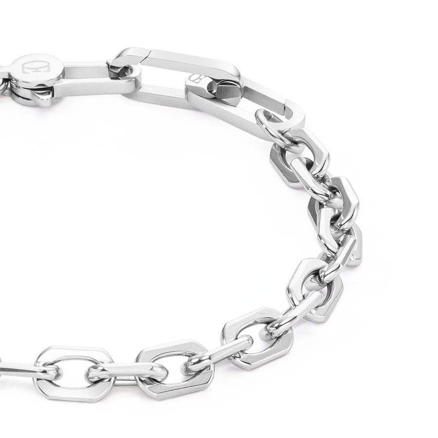 Bracciale Cubes Fusion link chain nero