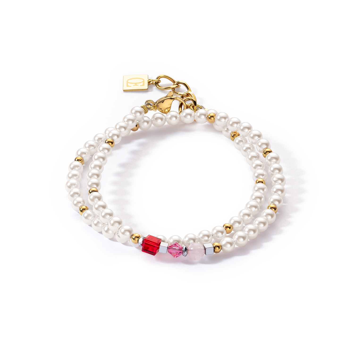 Bracciale Princess Pearls Wrap oro rosso