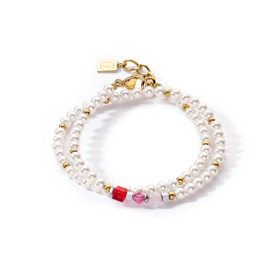 Bracciale Princess Pearls Wrap oro rosso