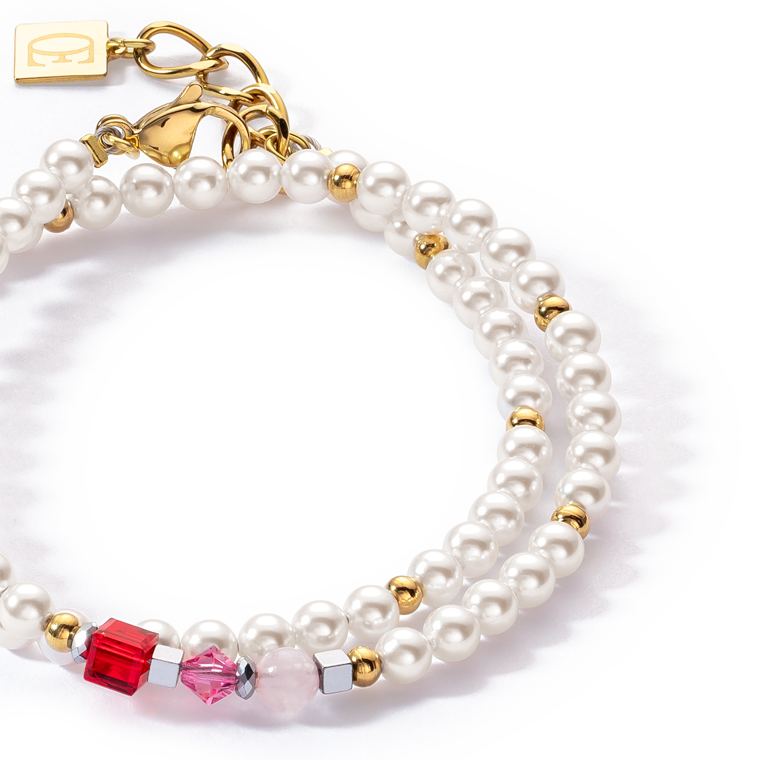 Bracciale Princess Pearls Wrap oro rosso