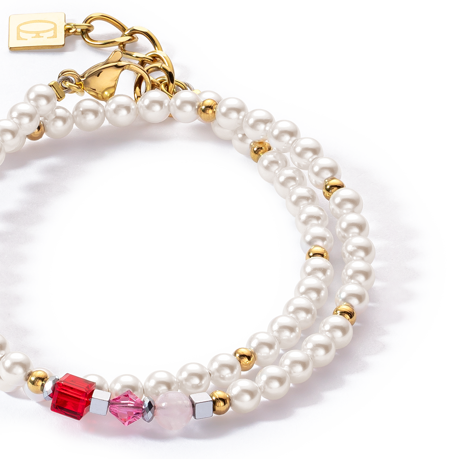 Bracciale Princess Pearls Wrap oro rosso