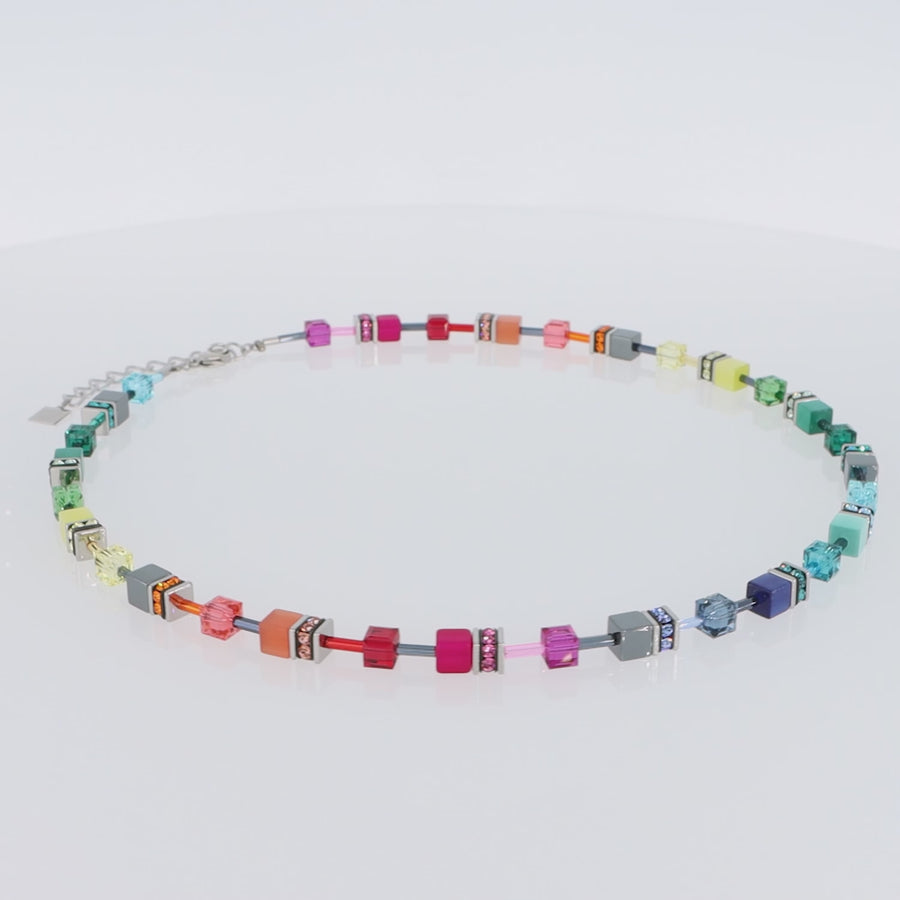 Collana GeoCUBE® medium multicolor rainbow