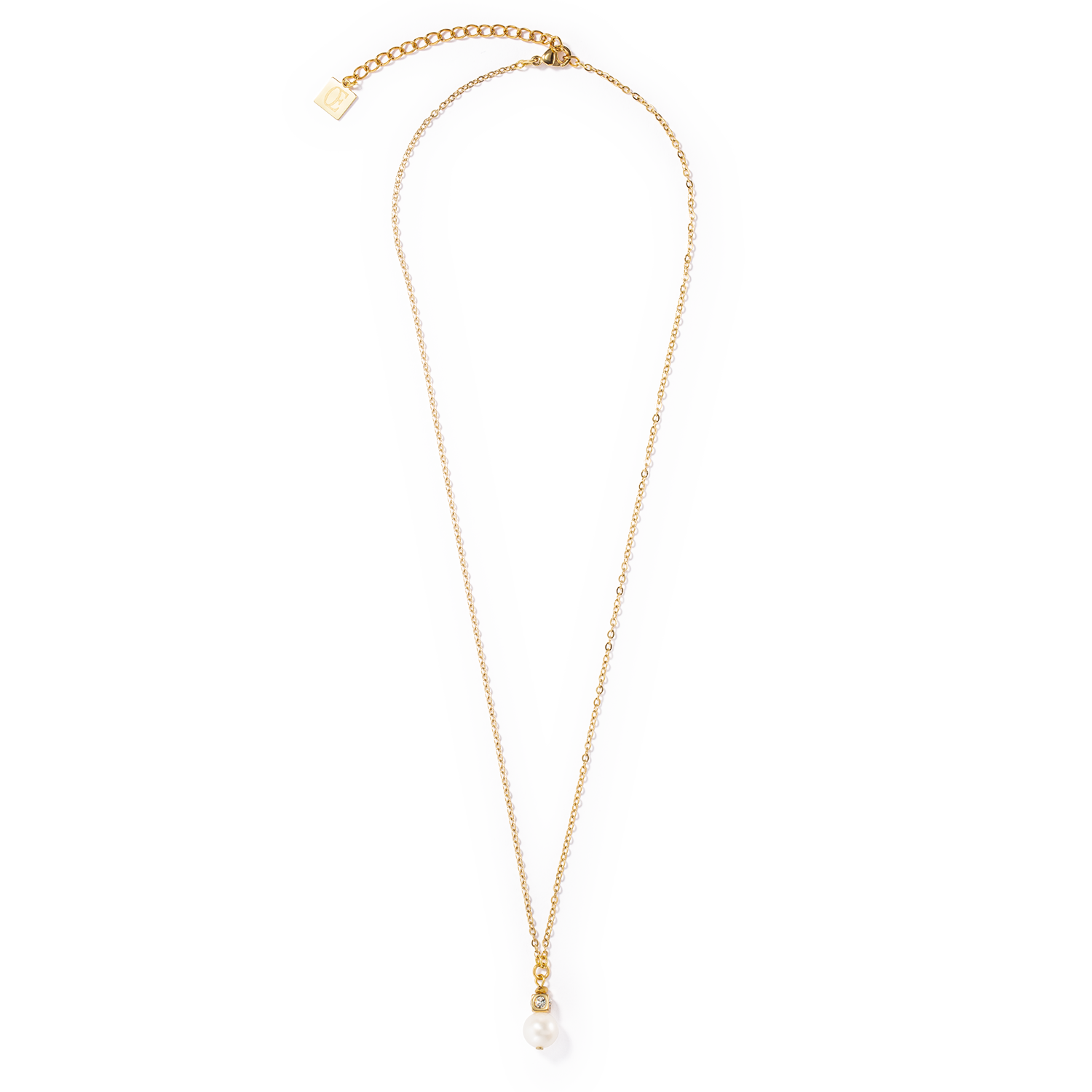 Collana Solitaire oro con perla d'acqua dolce