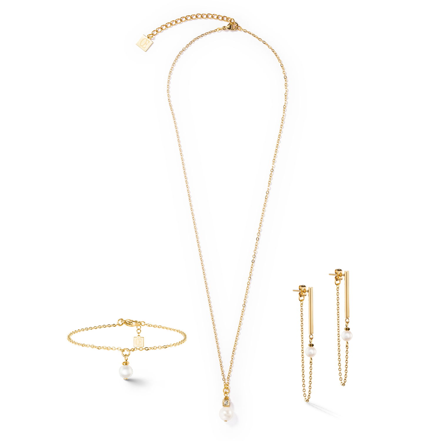 Collana Solitaire oro con perla d'acqua dolce