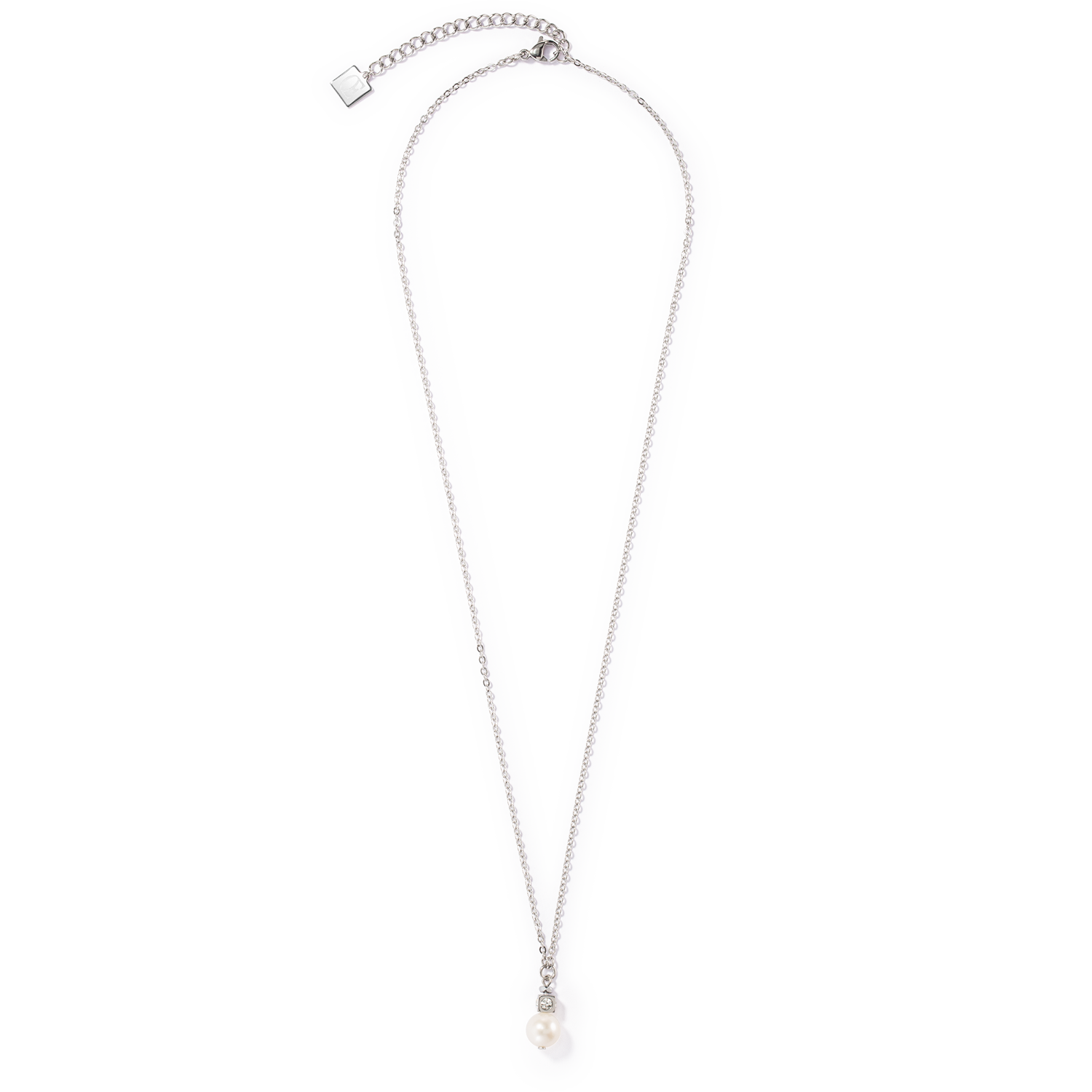 Collana Solitaire argento con perla d'acqua dolce