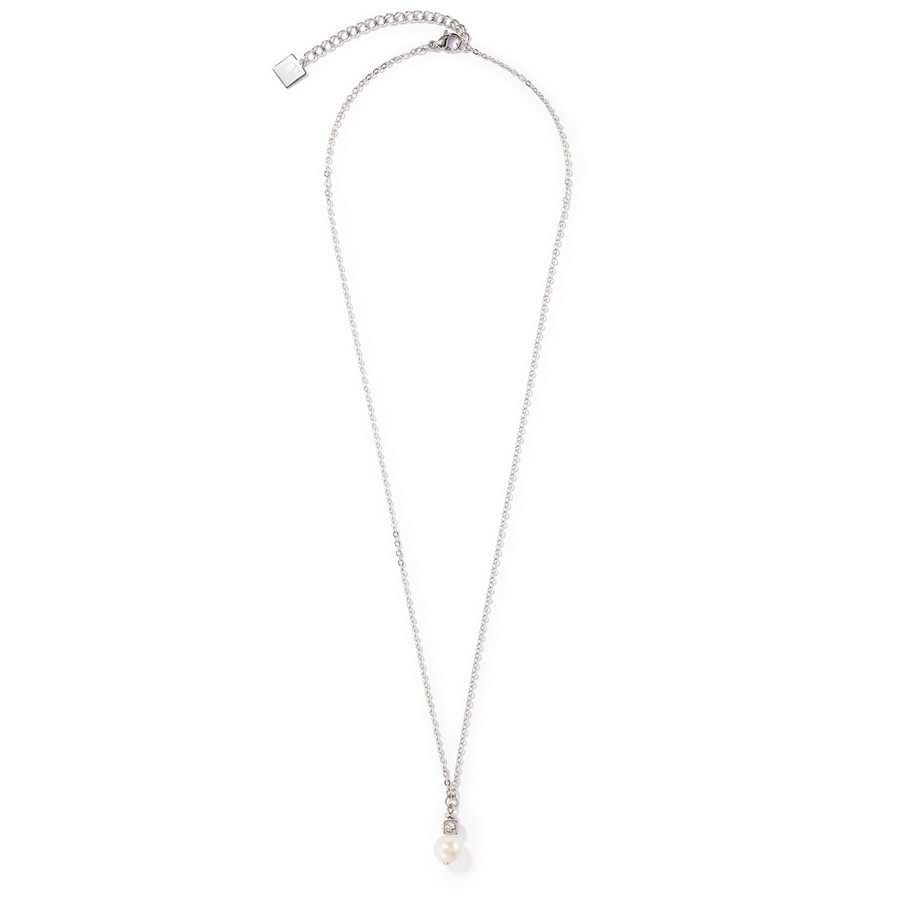 Collana Solitaire argento con perla d'acqua dolce