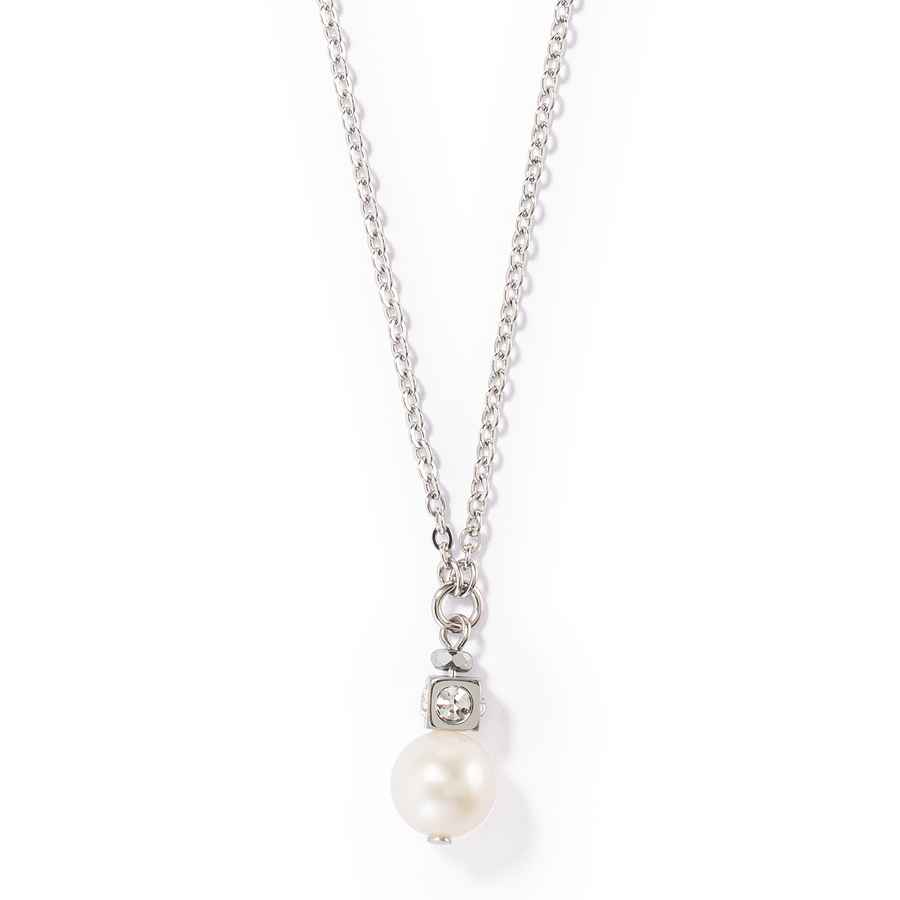 Collana Solitaire argento con perla d'acqua dolce
