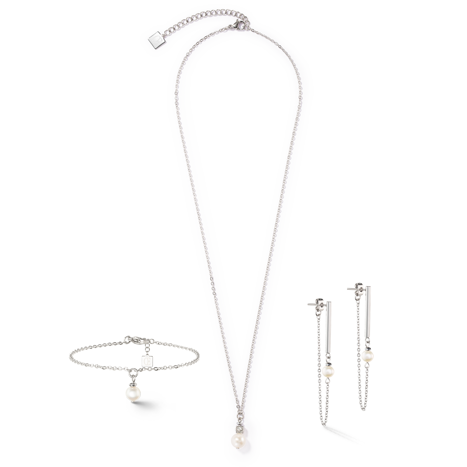 Collana Solitaire argento con perla d'acqua dolce