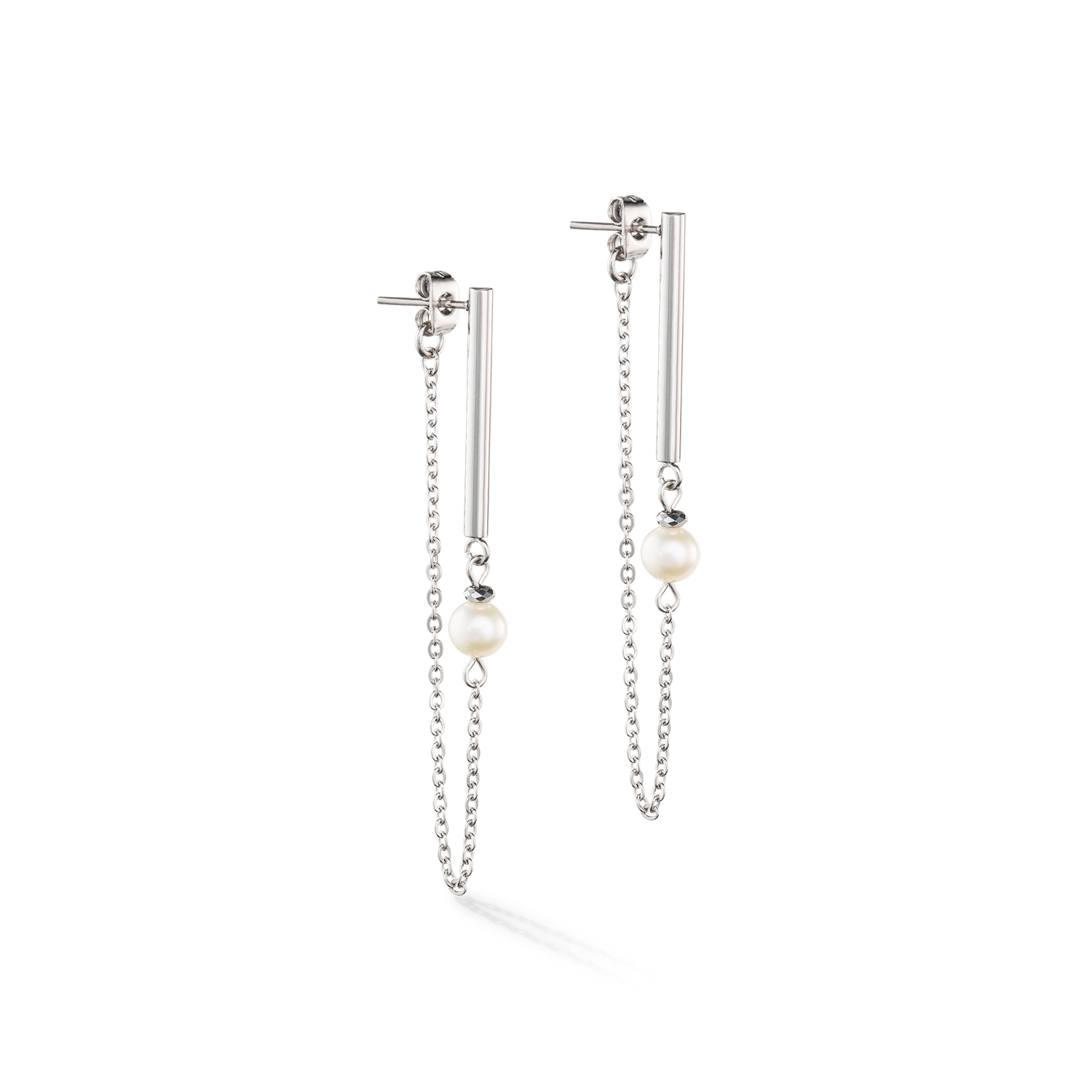 Orecchini Solitaire argento con perla d'acqua dolce