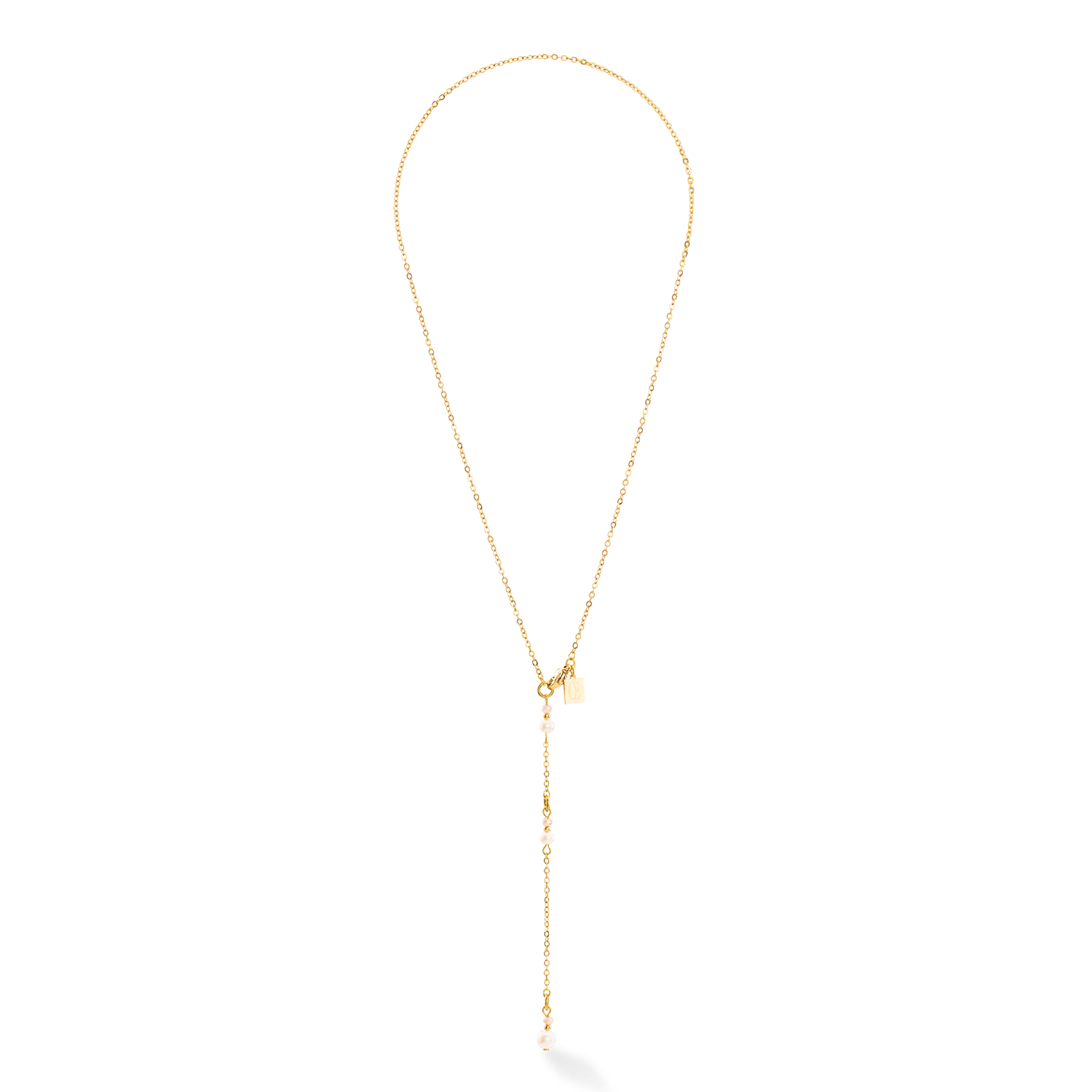 Collana Y Fairy Perla d'acqua dolce oro