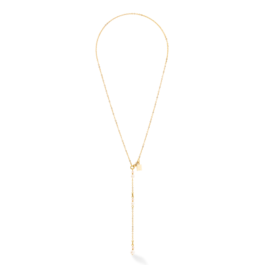 Collana Y Fairy Perla d'acqua dolce oro