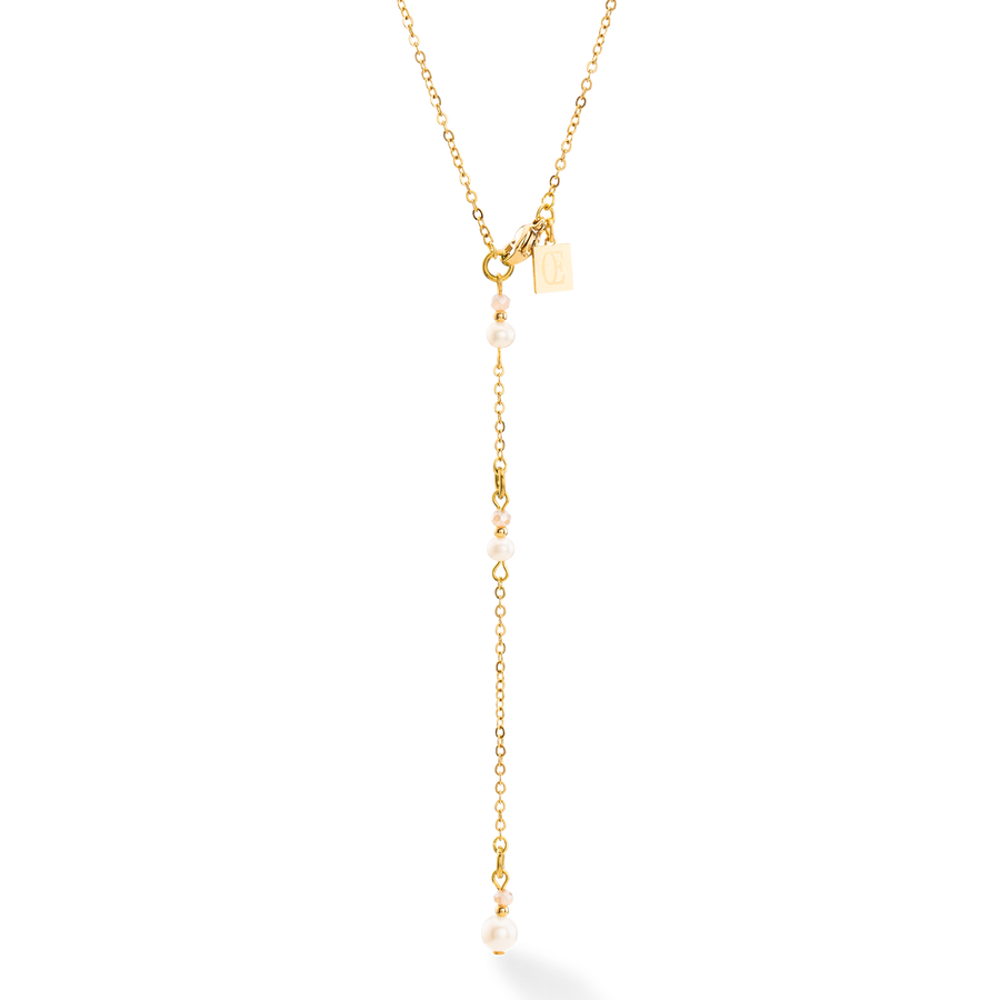 Collana Y Fairy Perla d'acqua dolce oro