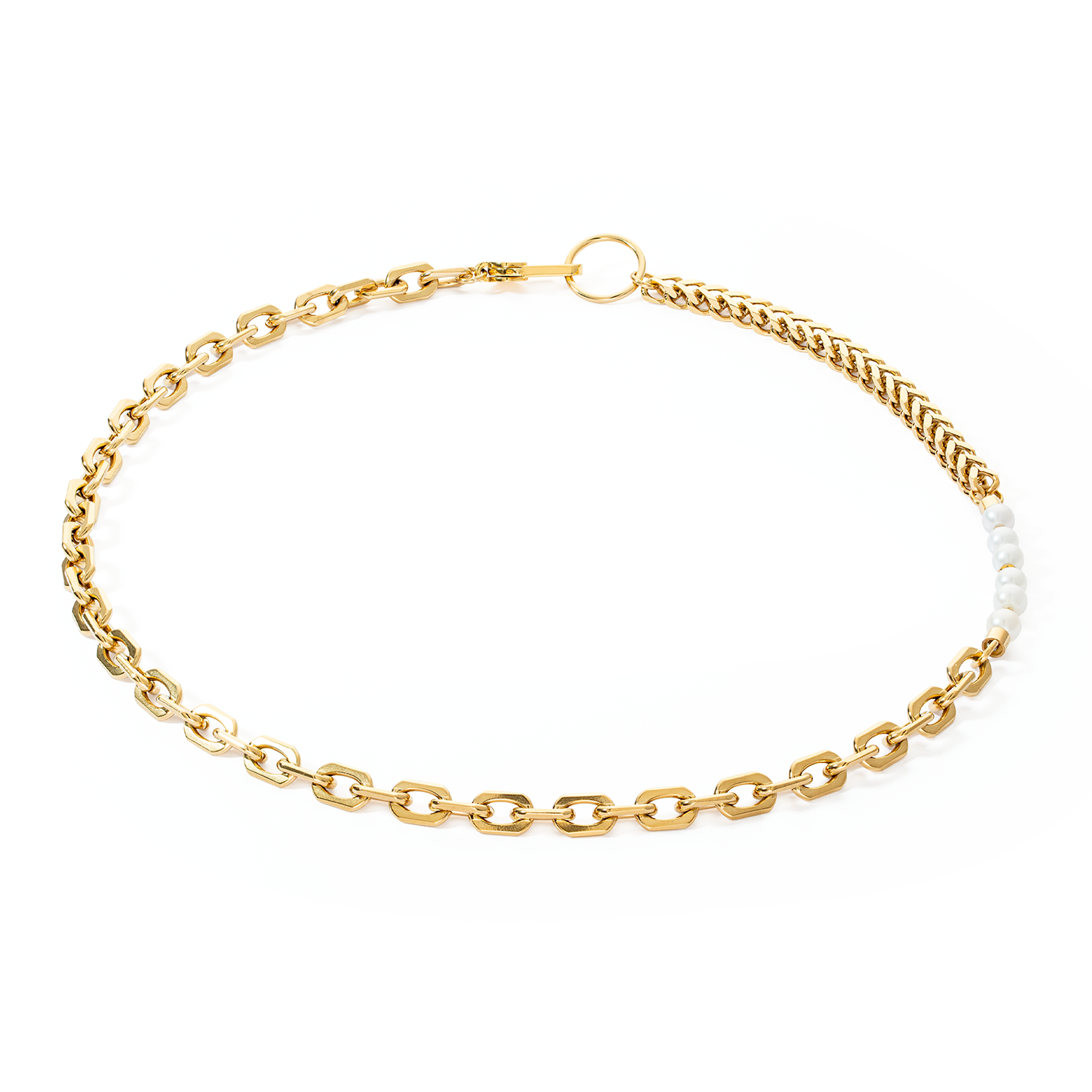 Collana Shape Shifter Perle d'acqua dolce oro