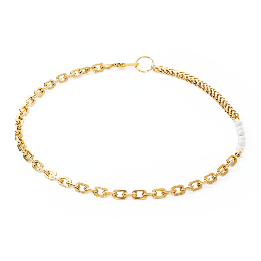 Collana Shape Shifter Perle d'acqua dolce oro