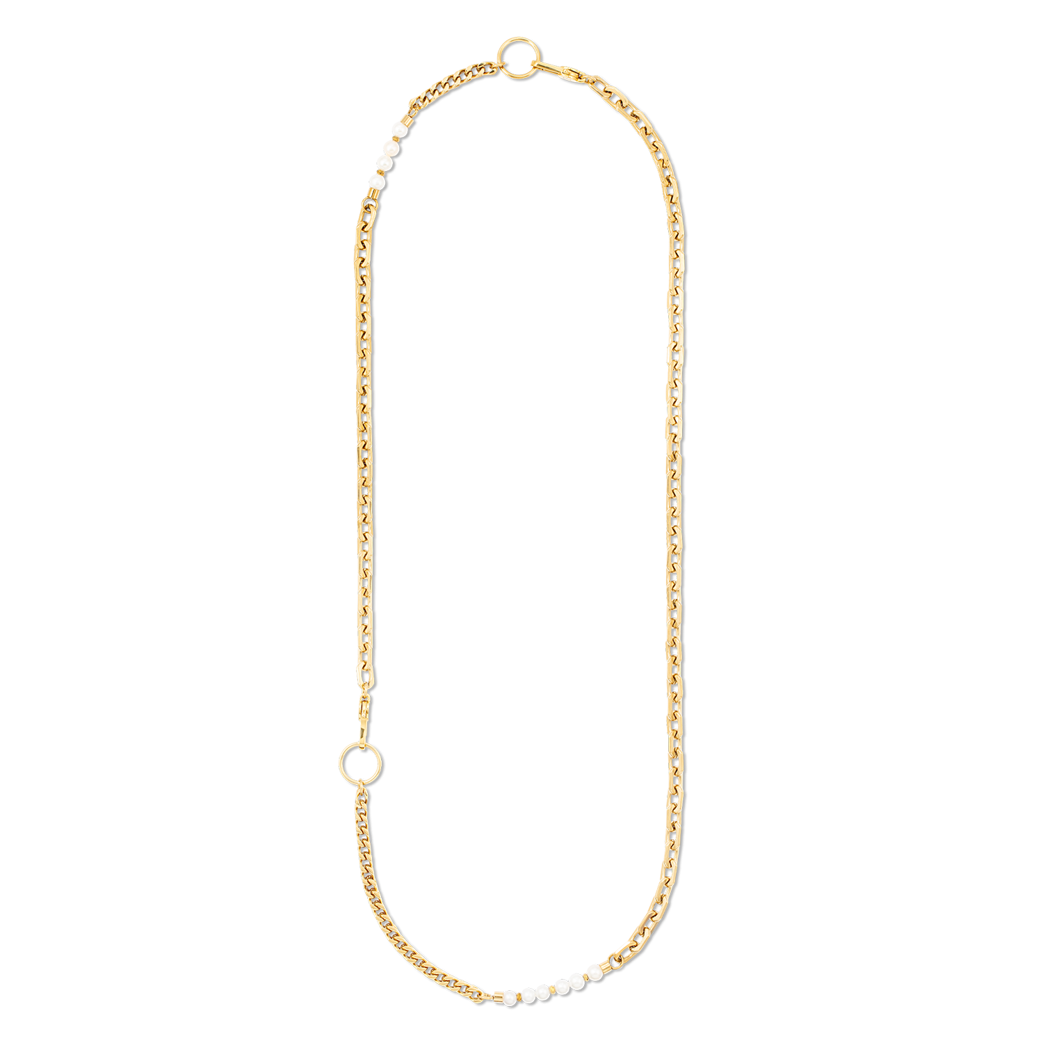 Collana Shape Shifter Perle d'acqua dolce oro