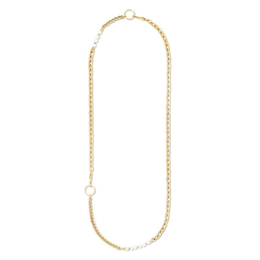 Collana Shape Shifter Perle d'acqua dolce oro