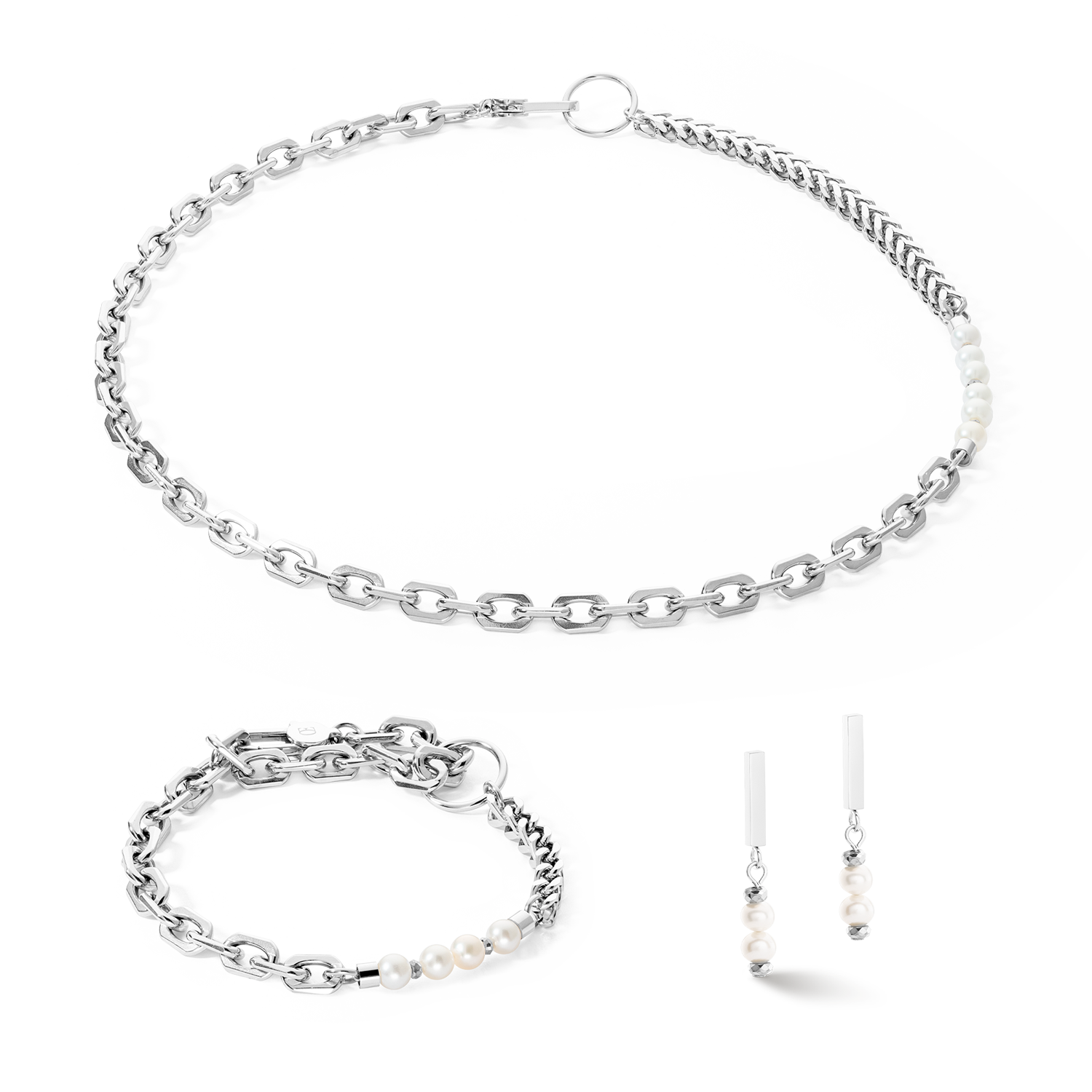 Bracciale Shape Shifter Perle d'acqua dolce argento