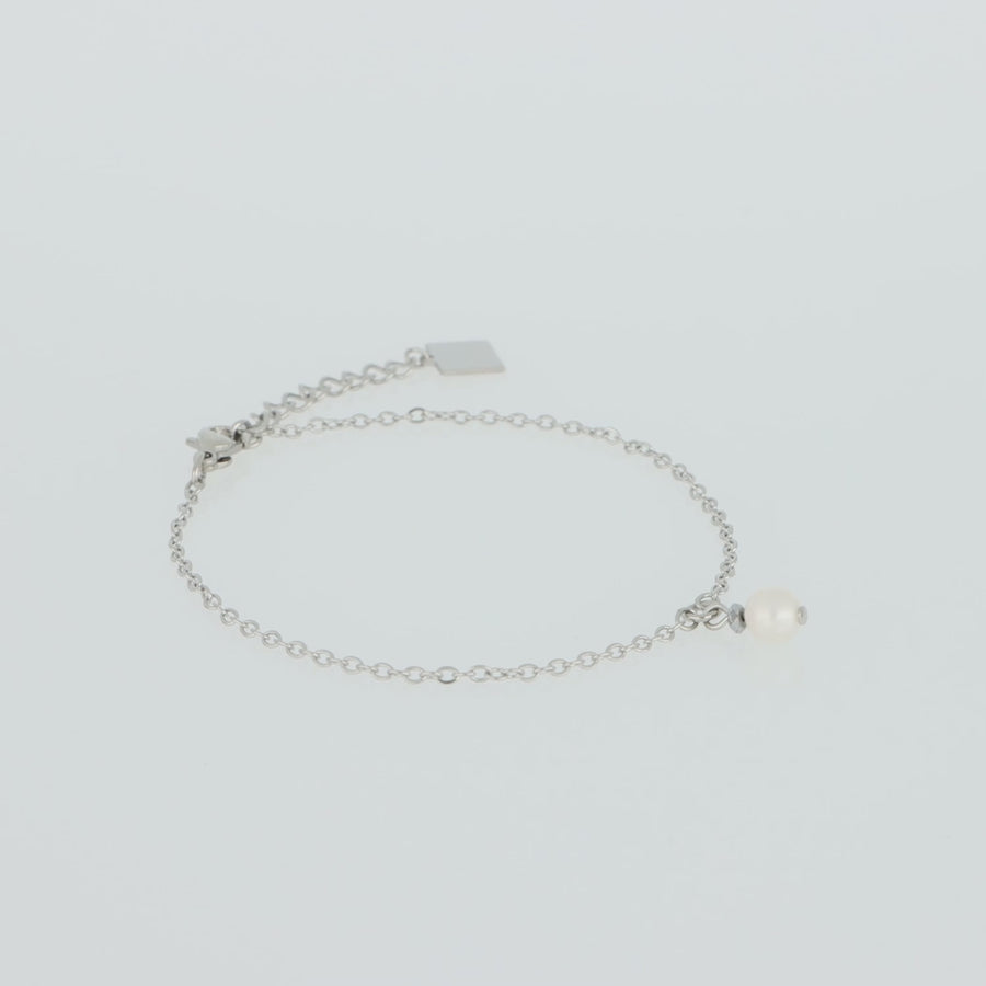 Bracciale Solitaire argento con perla d'acqua dolce