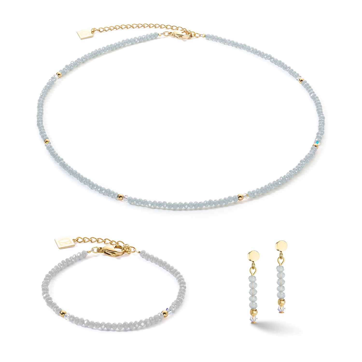 Orecchini Little Twinkle oro-blu ghiaccio
