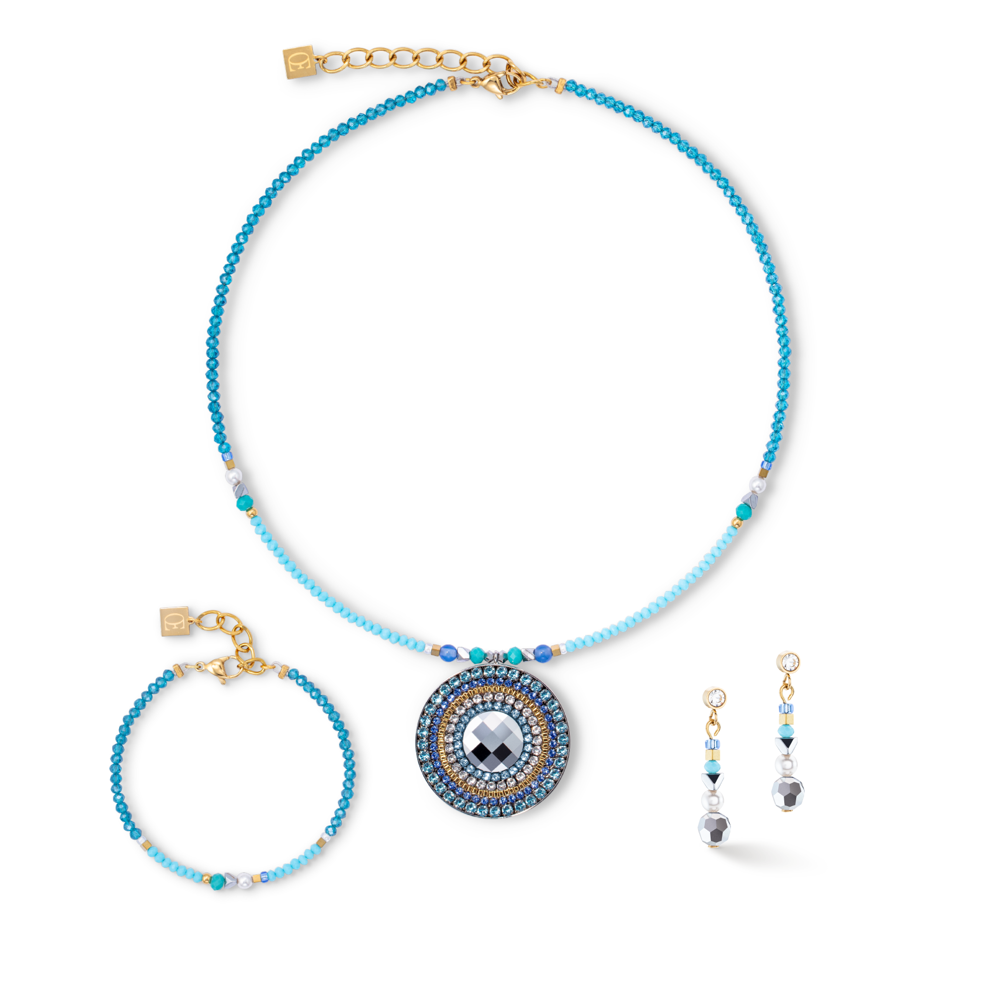 Collana amuleto Ocean Vibes turchese oro