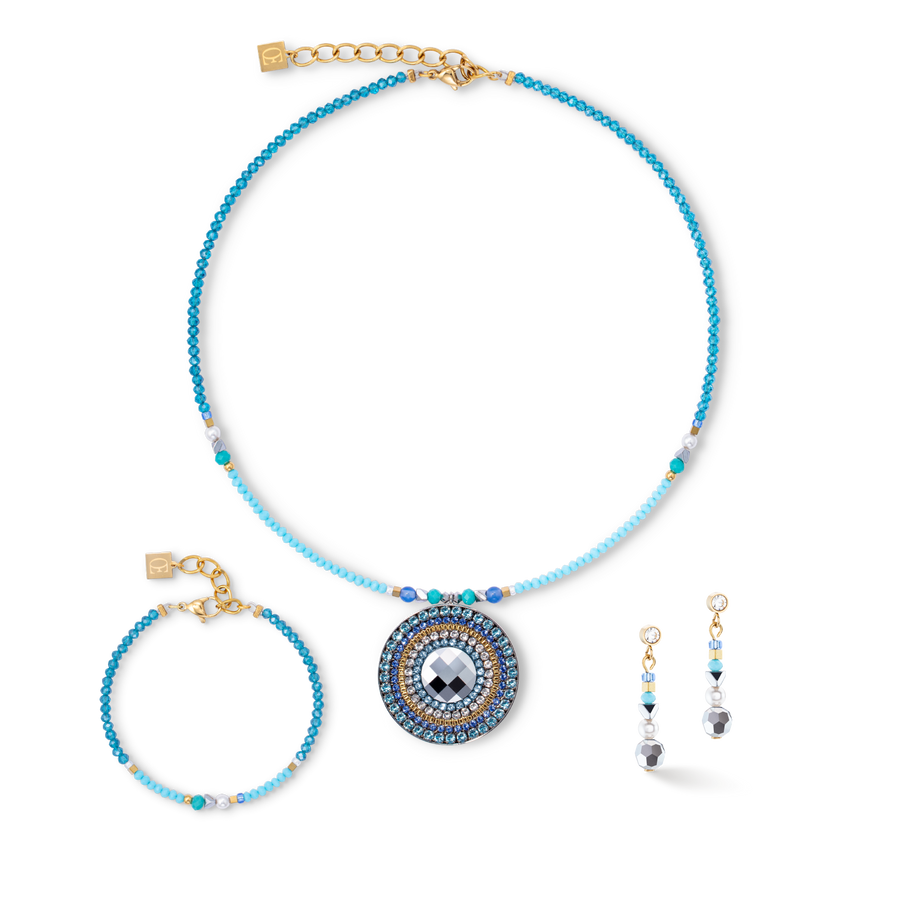 Collana amuleto Ocean Vibes turchese oro