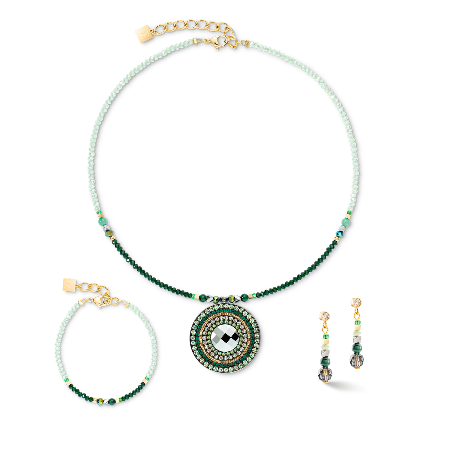 Bracciale Amulette Glamorous Green oro