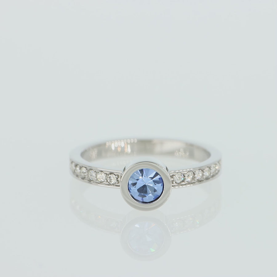 Anello Sparkling Dots argento azzurro