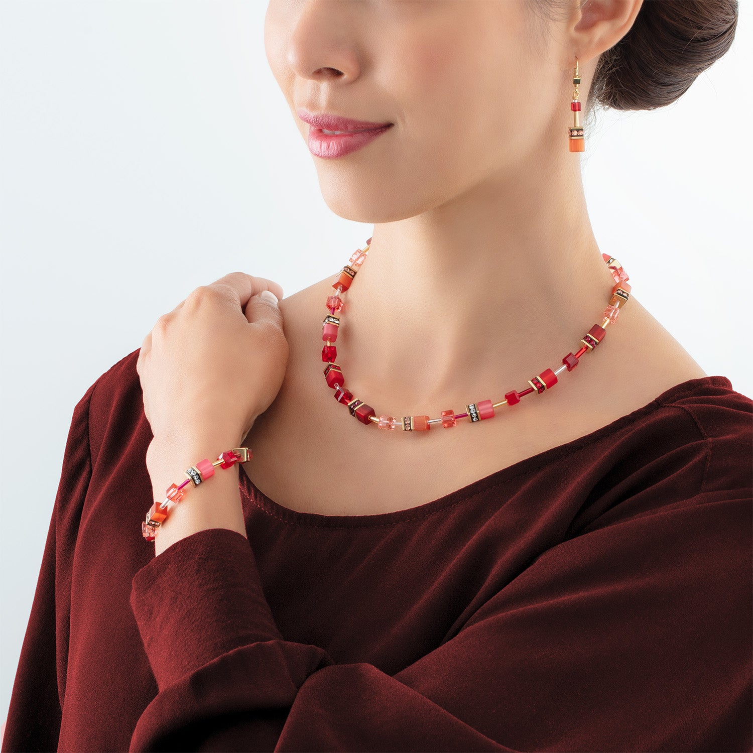 Collana GeoCUBE® Iconic oro-rosso