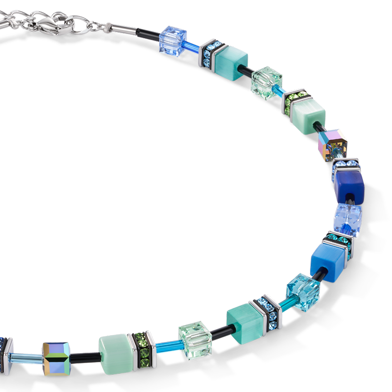 Collana GeoCUBE® blu-verde