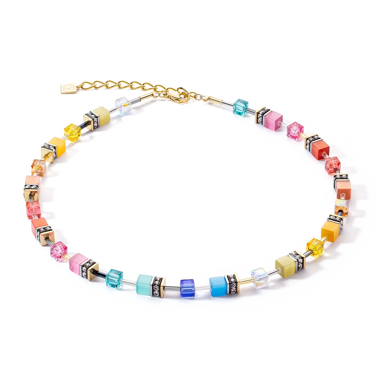 Collana GeoCUBE® Iconic Classic Multicolor oro