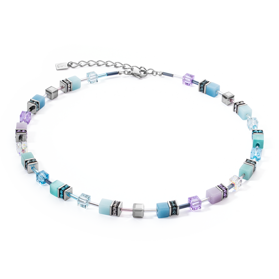 Collana GeoCUBE® Iconic aqua-lilac