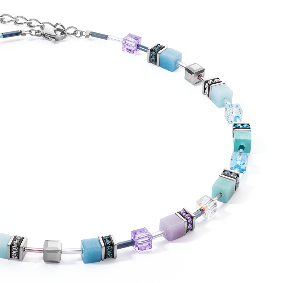 Collana GeoCUBE® Iconic aqua-lilac