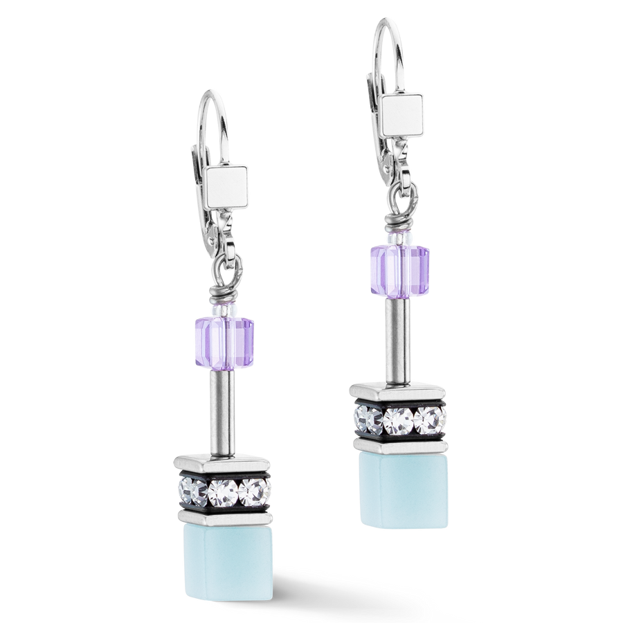 Orecchini GeoCUBE® Iconic aqua-viola