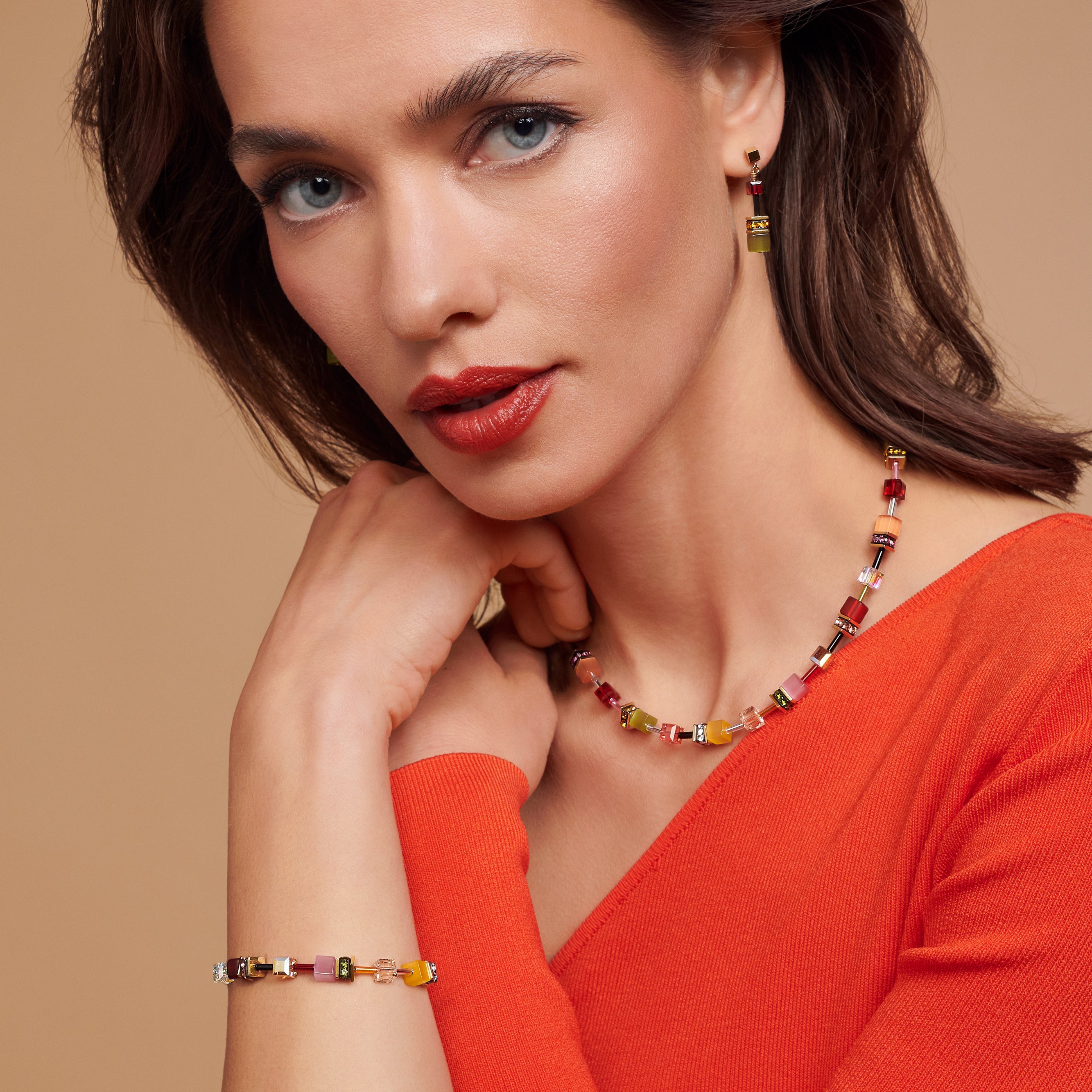 Orecchini GeoCUBE® Iconic Multicolour Indian Summer