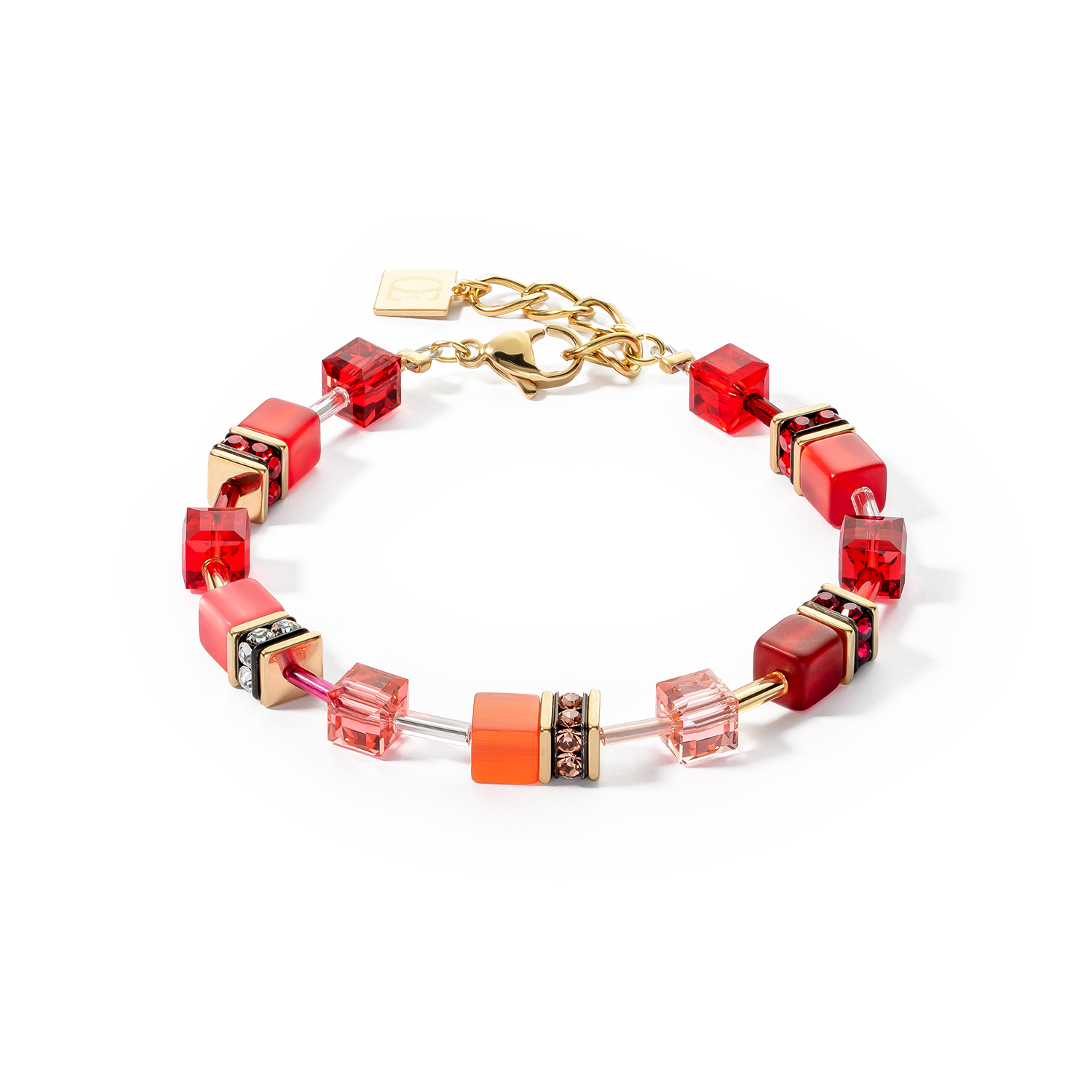 Bracciale GeoCUBE® Iconic oro-rosso