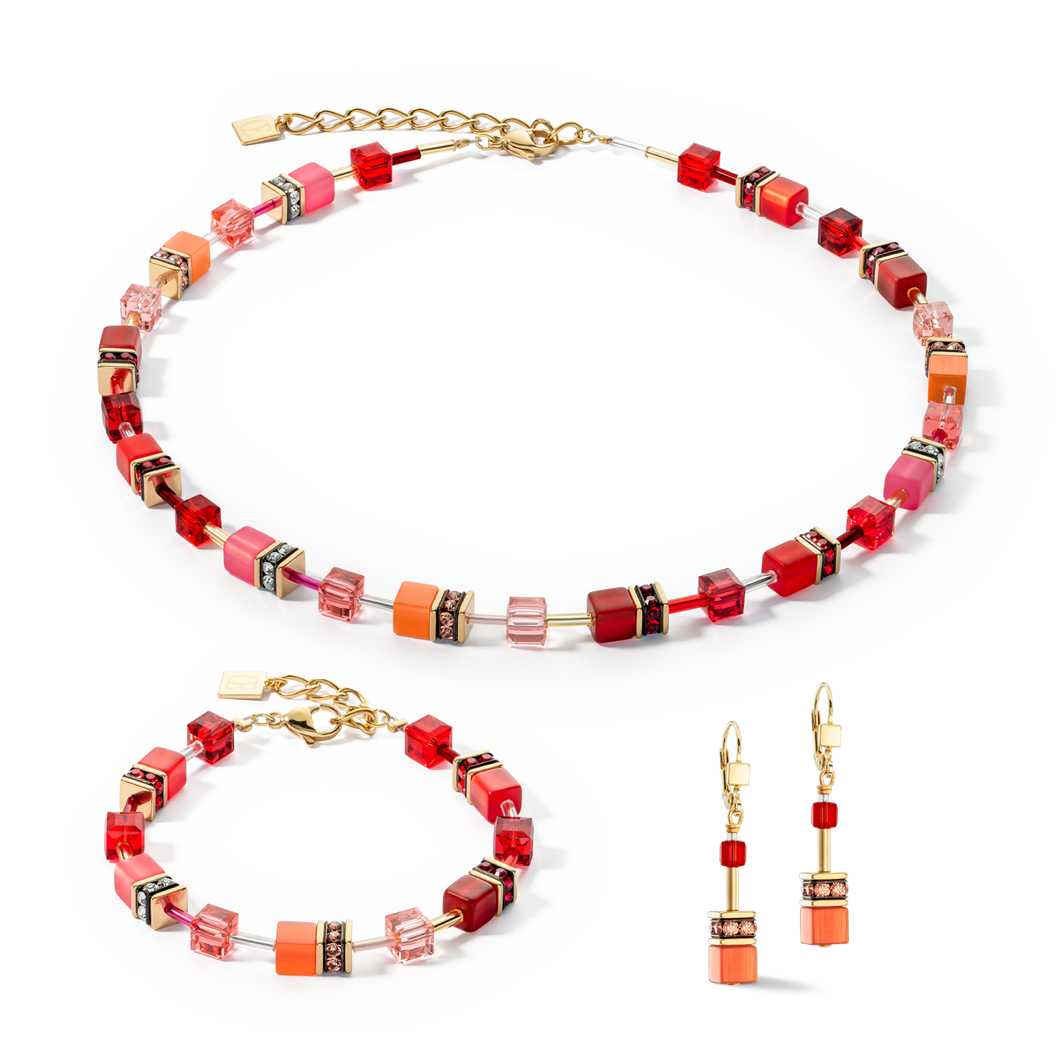 Bracciale GeoCUBE® Iconic oro-rosso