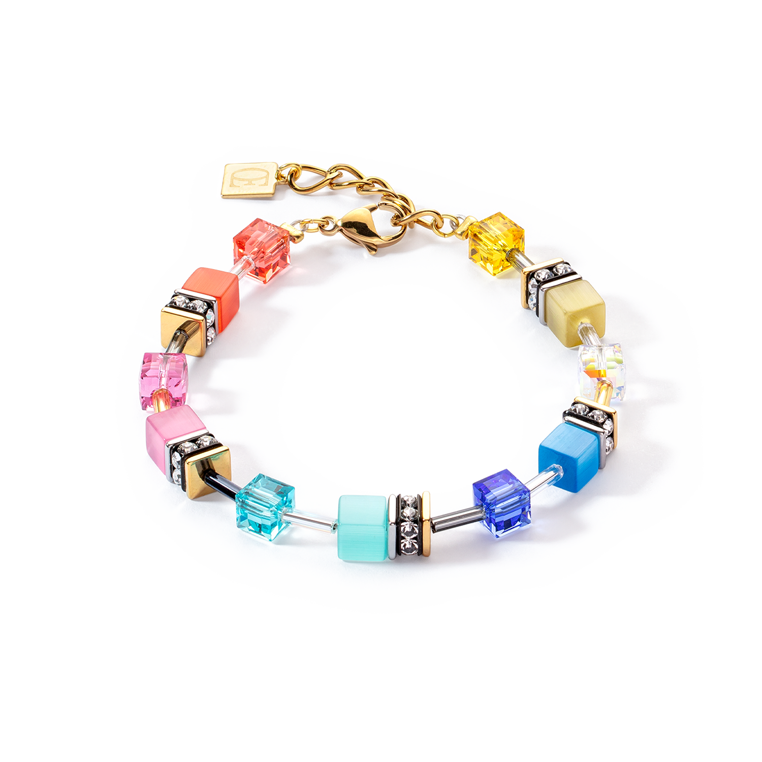 Braccialetto GeoCUBE® Iconic Classic Multicolor oro