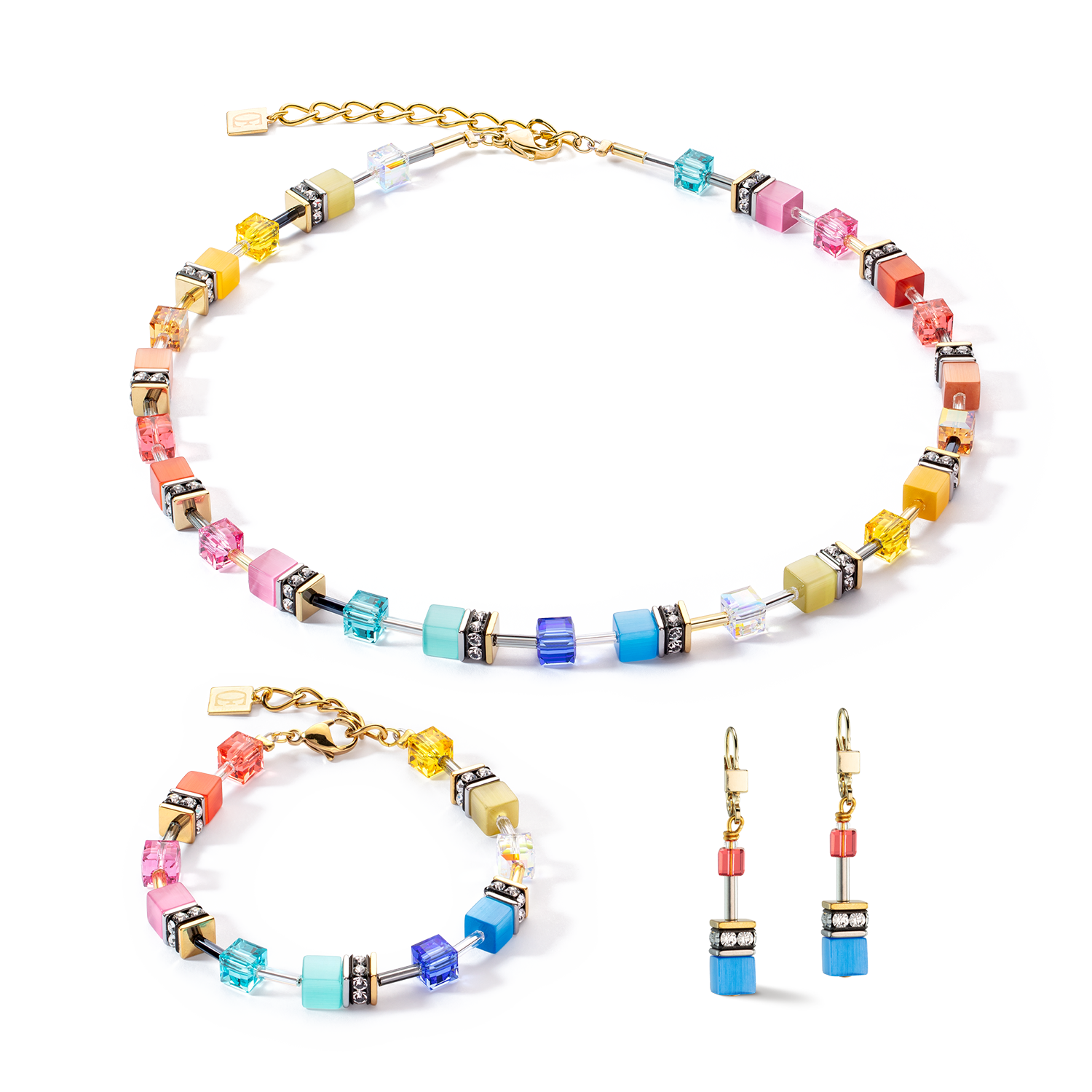 Braccialetto GeoCUBE® Iconic Classic Multicolor oro