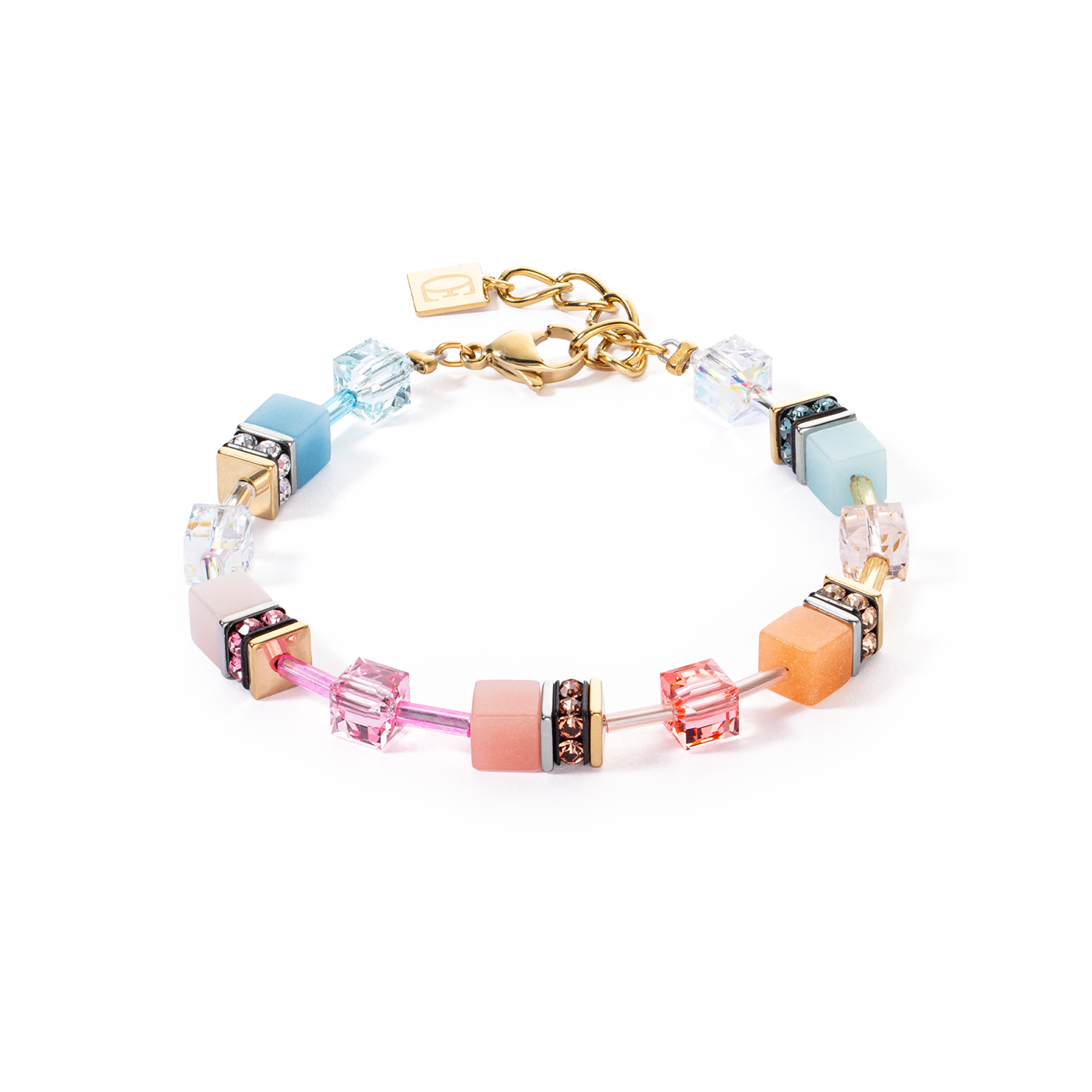 Bracciale GeoCUBE® Iconic aqua-apricot