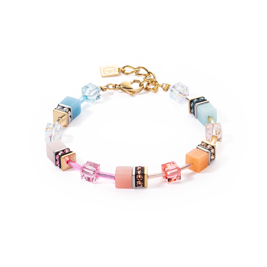 Bracciale GeoCUBE® Iconic aqua-apricot