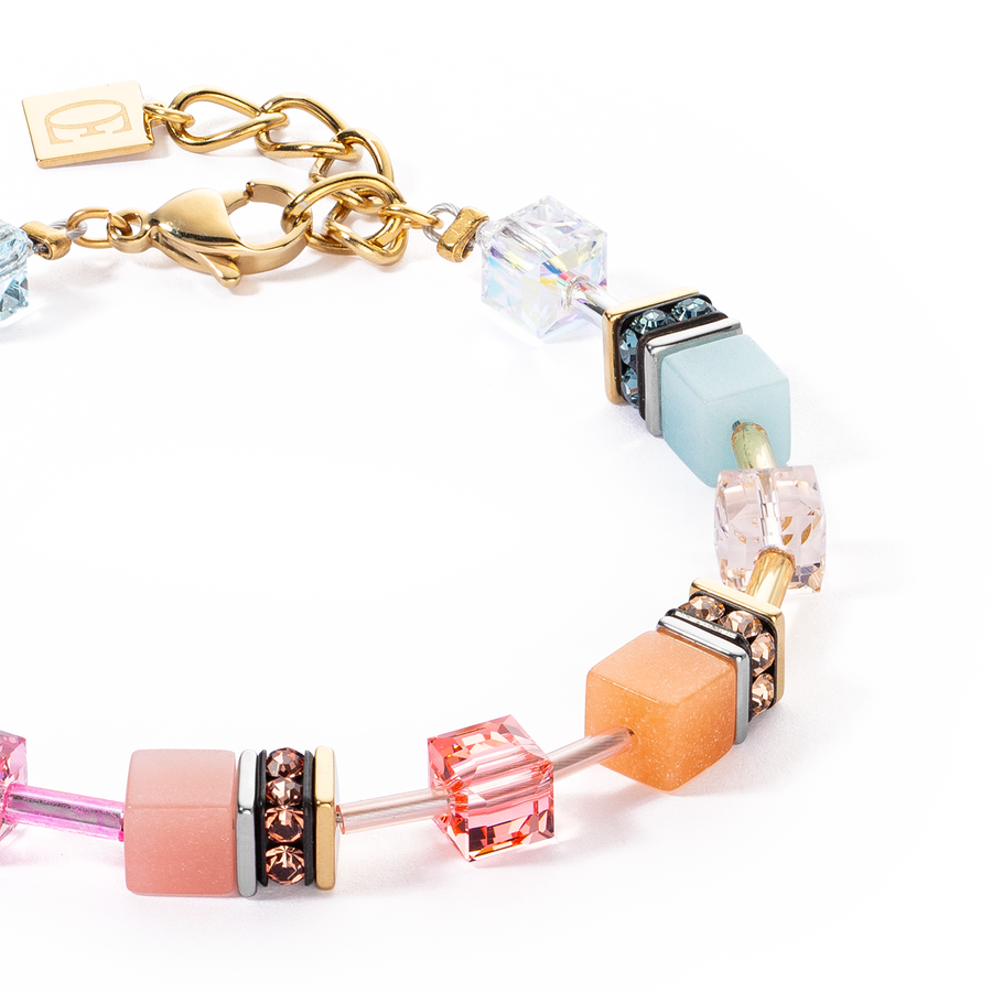 Bracciale GeoCUBE® Iconic aqua-apricot