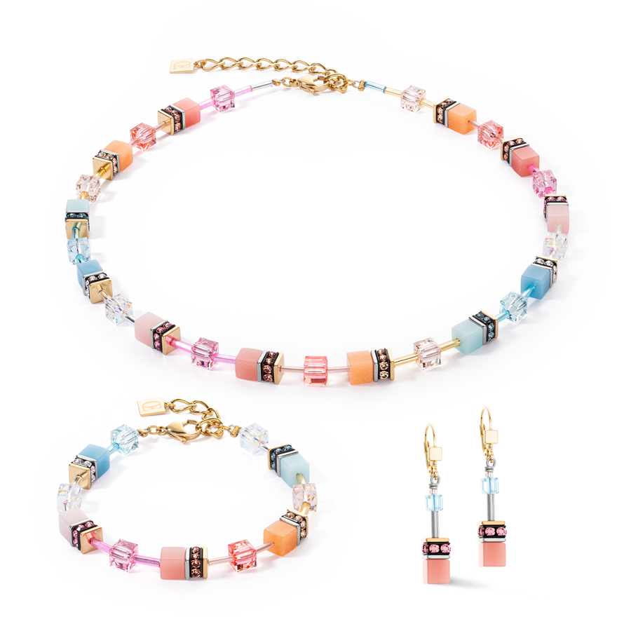 Bracciale GeoCUBE® Iconic aqua-apricot