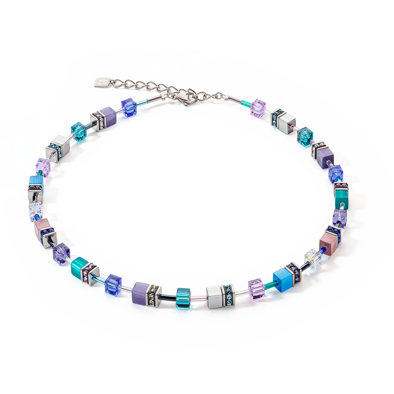 Collana GeoCUBE® Iconic turchese-viola