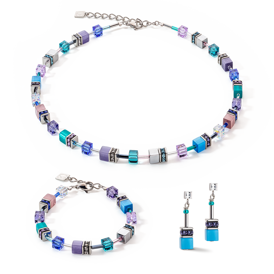 Collana GeoCUBE® Iconic turchese-viola