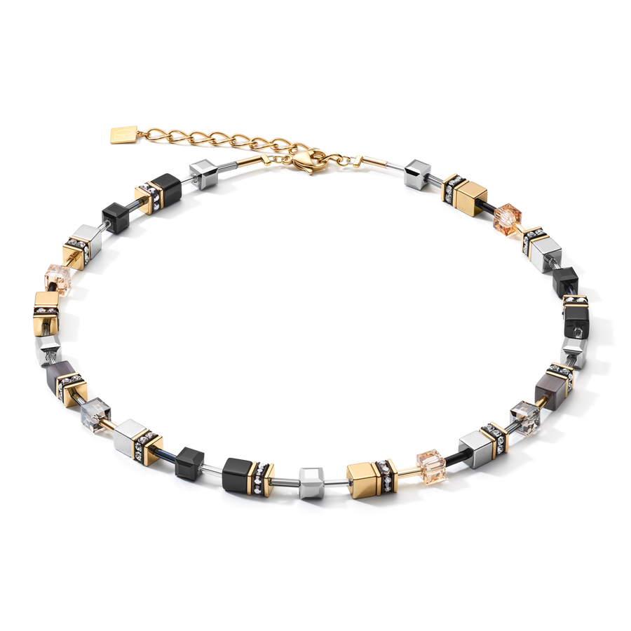 Collana GeoCUBE® grigio-oro