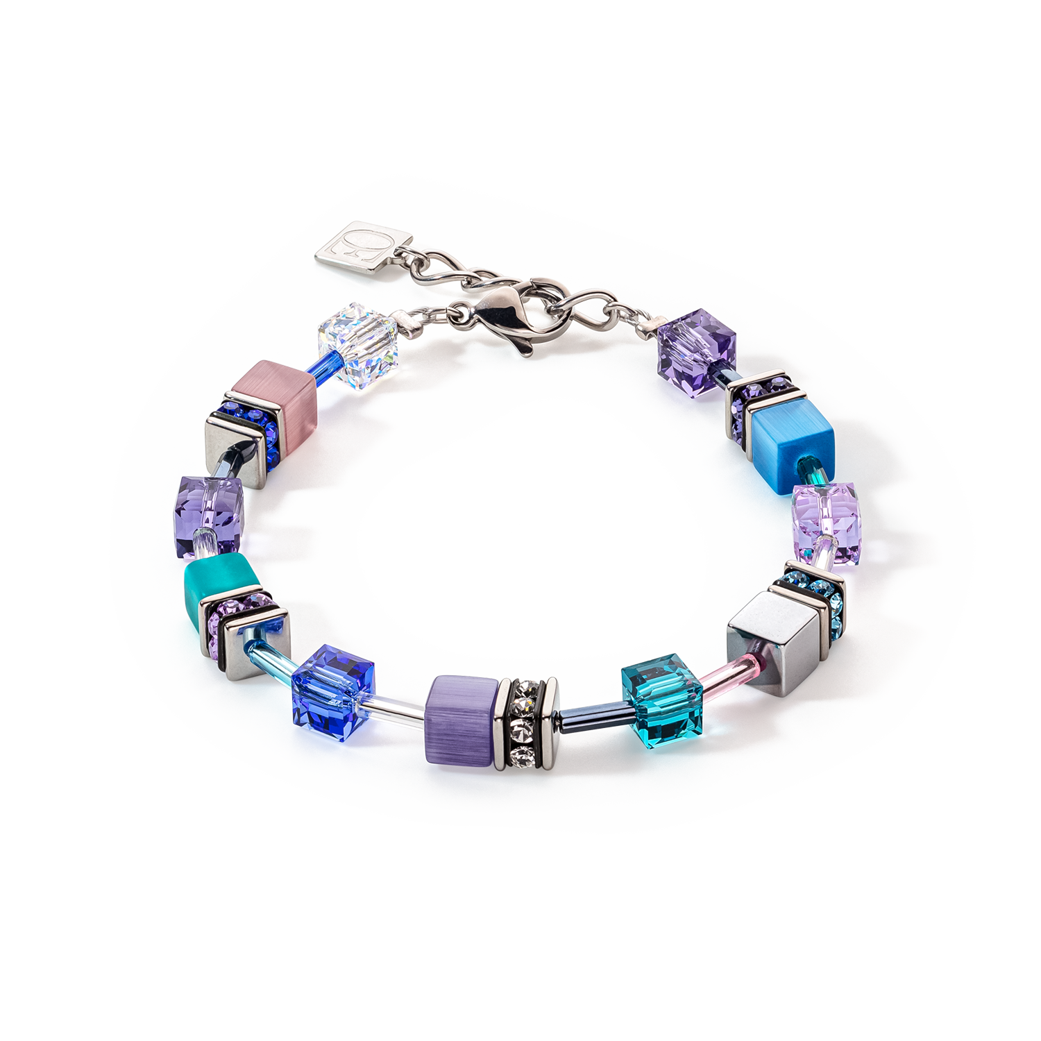 Braccialetto GeoCUBE® Iconic turchese-viola