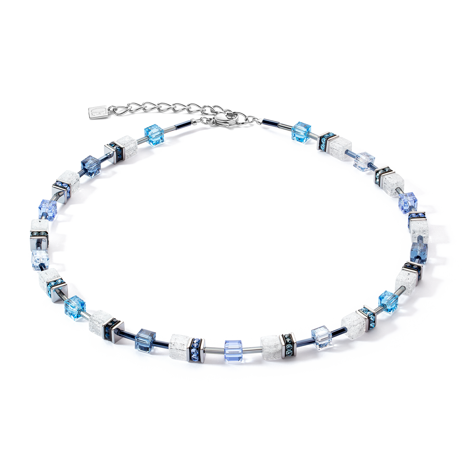 Collana GeoCUBE® Iconic Nature blu-bianco