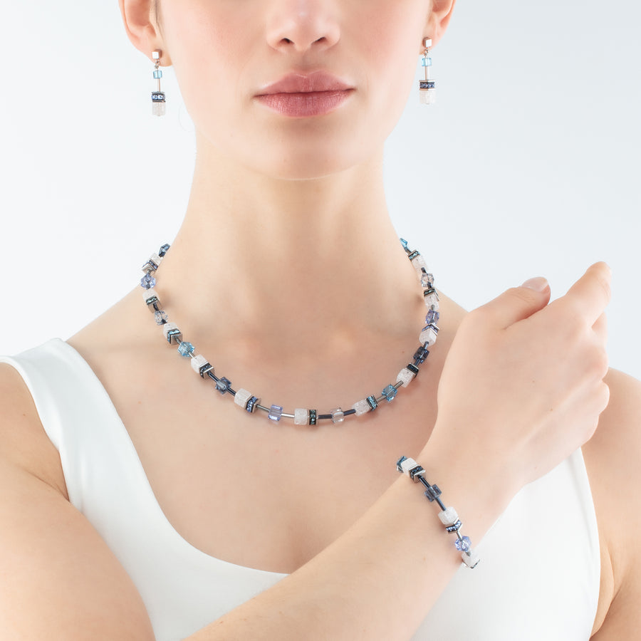 Collana GeoCUBE® Iconic Nature blu-bianco